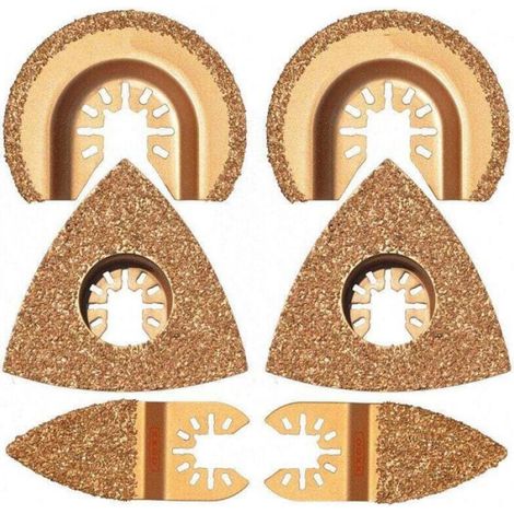Lames Oscillantes - Carbure De Diamant - Pour Outils Multifonctions - 6 Pièces (1/4)