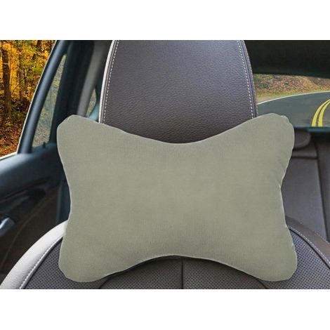 2 Pezzi Cuscini Poggiatesta Auto Ergonomici e Traspiranti Colore Grigio (1/3)