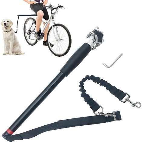Laisse pour Chien De Vélo, Pet Dog Bicycle Leash, Laisse d'exercice pour Chien Mains Libres, Laisse Rétractable en Acier Inoxydable Installation (1/5)