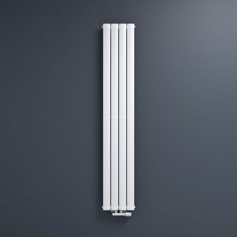 Mai & Mai Radiatore Verticale da Bagno 180x31cm, Radiatore Scaldasalviette Termoarredo Scalda Portasciugamani da Parete e Pavimento in Acciaio, Bianco