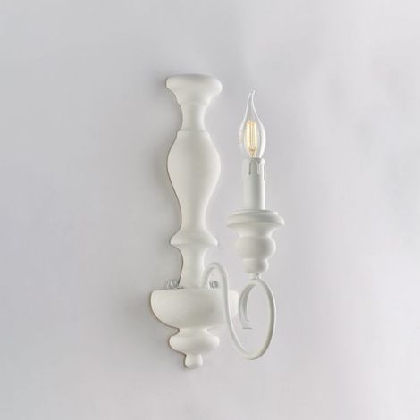 Applique Shabby Chic Cascina Bianco 1 Luce E14 (1/2)