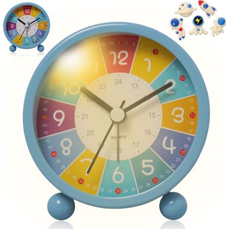 Digitaler Kinderwecker: Lernwecker mit Nachtlicht, Kinderwecker, Blau