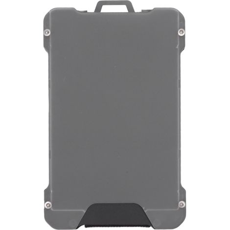 Porte-carte de travail AK 3 en alliage d'aluminium noir, étui pour badge professionnel, support pour badge de chantier (1/5)