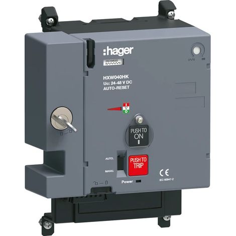 Mot. x630/P630 24-48VDC avec Auto-R.+clé - HAGER HXW040HK