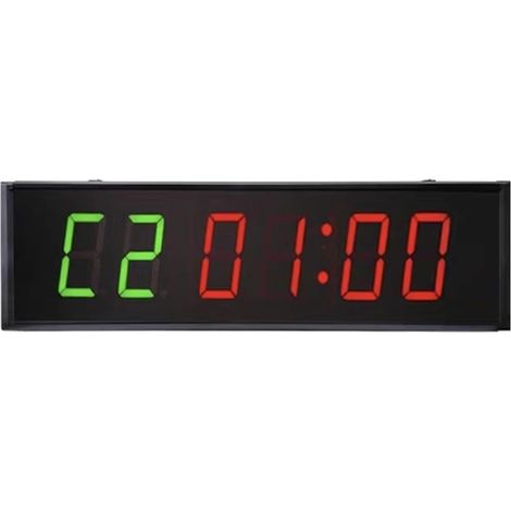 Grande horloge LED numérique surdimensionnée 3 pouces mural programmable compte à rebours intervalle Gym minuteries LED chronomètre horloge Étagère ou support mural ( Color : 3 Inch Green , Size : X ) (1/5)