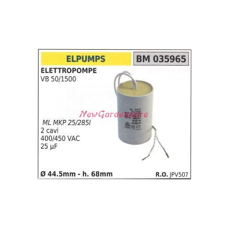 Condensador ELPUMPS sierra eléctrica VB 50/1500 035965