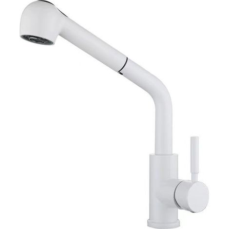 Robinet de cuisine avec fenêtre extractible, bec pivotant à 360°, acier inoxydable 304 (1/5)