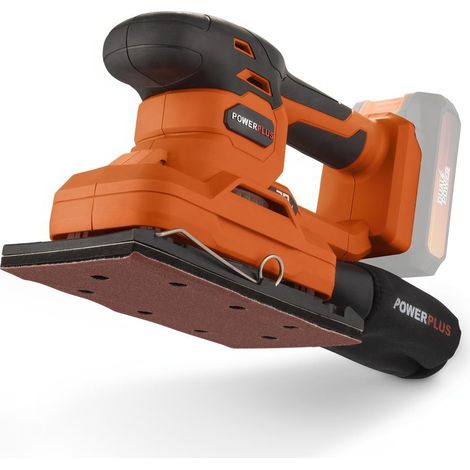 Dual Power Ponceuse Vibrante Sans Fil de 20 V POWDP50300 - Papier Abrasif 187 x 90 mm, 24 000 min-1 - avec 1 Sac à Poussière et 1 Feuille de Papier Abrasif - sans Batterie ni Chargeur (1/5)