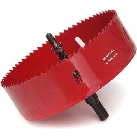 Aiperq Scie Cloche 125mm M42 Avec Hexagonale Adaptateur Pour Fer Aluminium, Cloison Sèche, Tuyau, Plastique Métaux 1pcs (1/4)