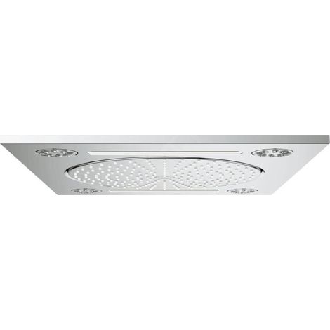 Grohe – Douche de plafond Rainshower F-Series 15'' – 3 jets : pluie, Bokoma Spray, cascade XL – Débit 20 l/min – Surface anticalcaire SpeedClean (1/5)