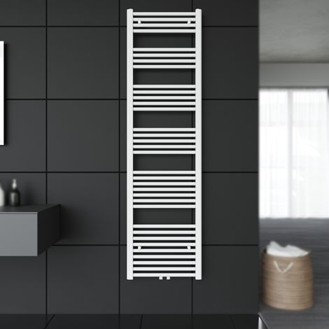 SONNI Radiateur sèche-serviettes Salle de bain Raccord central Radiateur sèche-serviettes Salle de bain Blanc Droit 50 180cm (1/5)