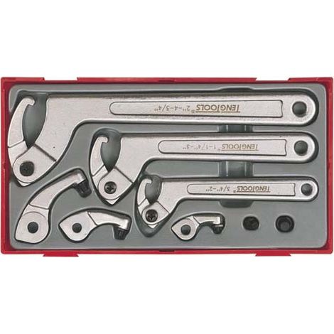 Teng Tools TTHP08 Set di chiavi a gancio da 8 pezzi
