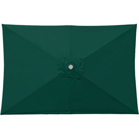 Parasol de remplacement, parasol de jardin rectangulaire, 3 x 2 m, compatible avec 6 baleines (vert foncé) (1/3)