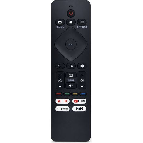 Télécommande TV infrarouge compatible Philips 43PUL7652/F7, S4X, RF439A, RF439B, sans commande vocale (1/5)