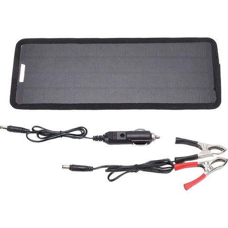 Chargeur de batterie solaire de voiture, panneau polycristallin Portable pour bateau de camping-car d'urgence en plein air. (1/5)