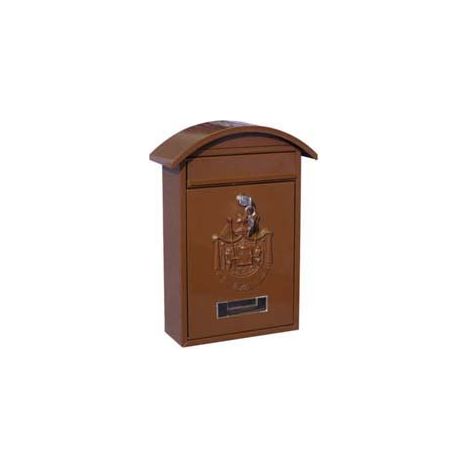 CASSETTA POSTALE CON TETTO E CHIAVE A CILINDRO PER ESTERNI MARRONE  cm.21x6x31h.  colore marrone    QUALITY