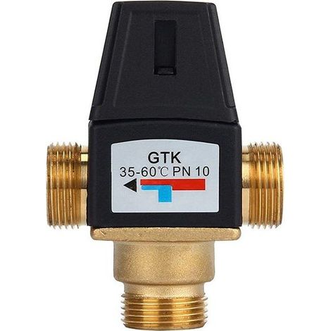 Vanne mélangeuse thermostatique 3 Voies en Laiton à Filetage mâle 3/4" DN20 for Chauffe-Eau Solaire (1/5)