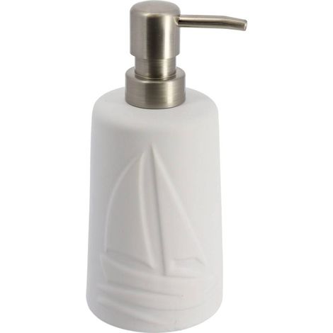 Dispenser di sapone rotondo 430 ml - bianco - Tendance