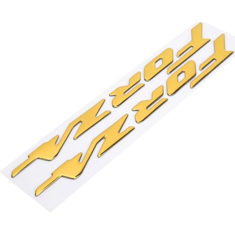Paar 3D-Emblem-Aufkleber für die Verkleidung des Honda FORZA 300 125 250 Rollers, gelbe Karosserieaufkleber, geprägte Motorradaufkleber (1/5)