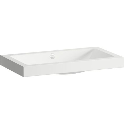 LAUFEN Classic lavabos, rectangular, sin agujero para grifo, con (1/2)