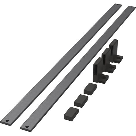 Kesseböhmer Schuhreling Conero passend zum Schuhregal schräg Breite 582mm, Aluminium schwarz