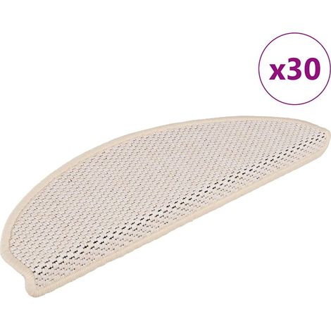 vidaXL Tappeti Autoadesivi Scale Aspetto Sisal 30pz 65x21x4 cm Berbero
