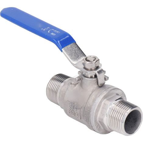 Robinet à Bille Manuel en Acier Inoxydable 304, Raccord NPT 3/4 Pouce Mâle pour Installation de Plomberie (1/5)