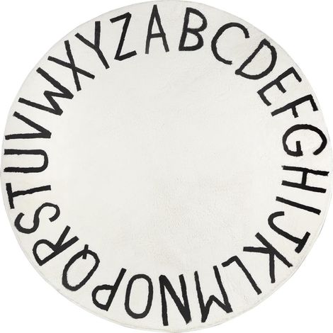 Tapis De Jeu Enfant - Tapis Alphabet Rond Pour Apprentissage - Diamètre 60 Cm Épaisseur 1 Cm - Coton Et Polyester - 1 Pièce (1/5)