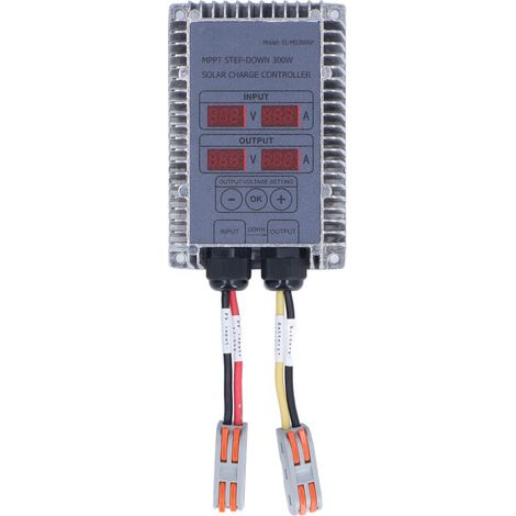 Régulateur de charge solaire MPPT, chargeur abaisseur 10‑30V réglable pour batterie 300W (1/5)