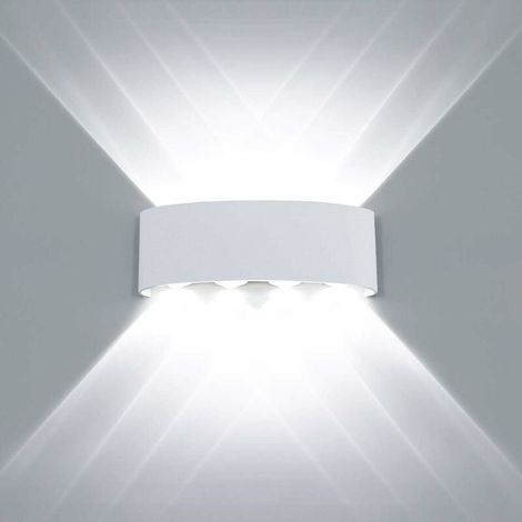 Moderne LED-Deckenleuchte, wasserdichte Wandleuchte aus Aluminium, runde Leuchte, für Flur und Korridor im Innen- und Außenbereich, 8 W, Weiß (1/5)