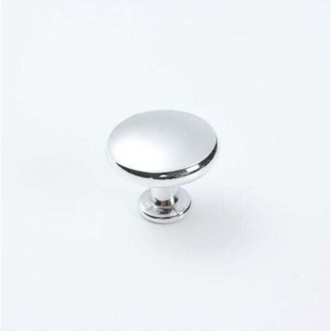 10 pièces poignée de porte d'armoire solide vanité poignée champignon cuisine armoire tiroir diamètre 28MM Chrome poli (1/4)