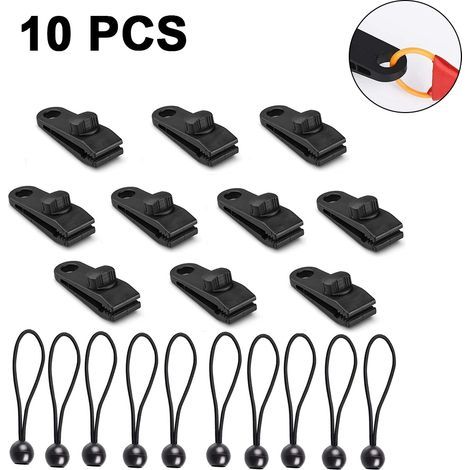 Planenclips – Strapazierfähiges Nylon, 8,3 x 3 x 2,6 cm – Für Zelte, Markisen, Planen, Schwimmbecken, Autos – 10er-Packung (1/5)