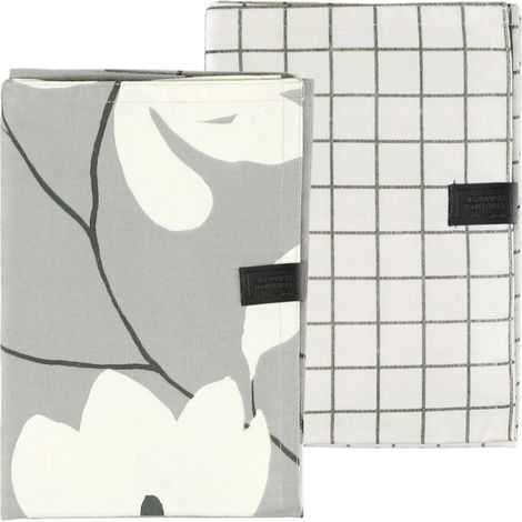 SCHÖNER WOHNEN strofinaccio DUO - Set da 2 70x50 cm, grigio