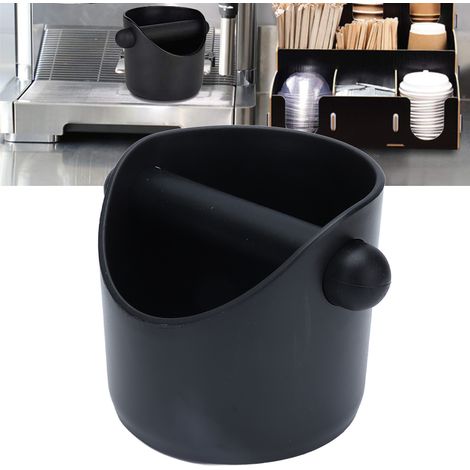 Seau incliné pour marc de café noir, seau pour café moulu et en poudre, récipient pour marc de café, seau pour déchets de marc de café. (1/5)