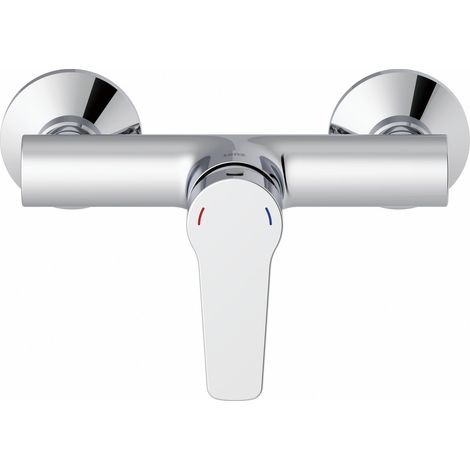 Mitigeur de douche en chrome – Robinet de douche moderne – Avec cartouche en céramique et buse mélangeuse – 46030202 (1/2)