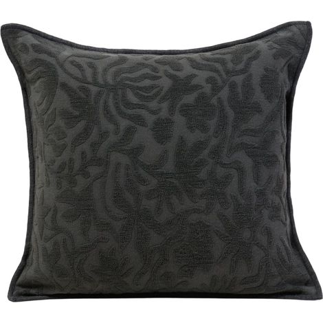 Housse de coussin en Jacquard floral en chenille  CORINNA (1/4)