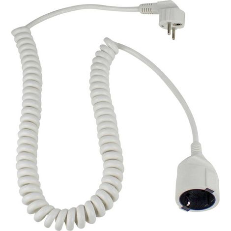AS Schwabe 70412 Alimentazione Prolunga 16 A Bianco 2.50 m H05VV-F 3G 1,5 mm² Cavo a spirale (1/3)