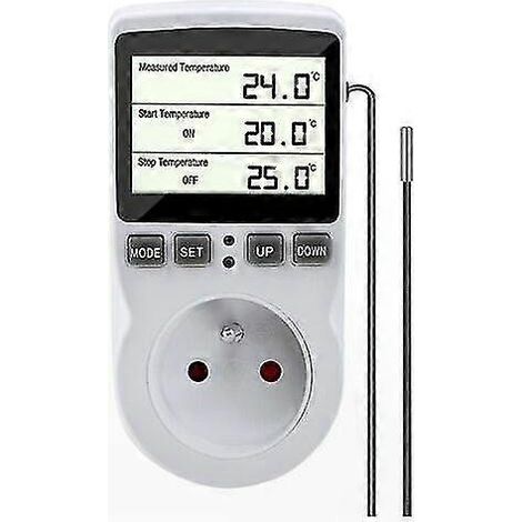 Digitaler programmierbarer Steckerthermostat mit Sonde für Gewächshausheizung und Aquarienregulierung, intelligenter Timer (1/5)