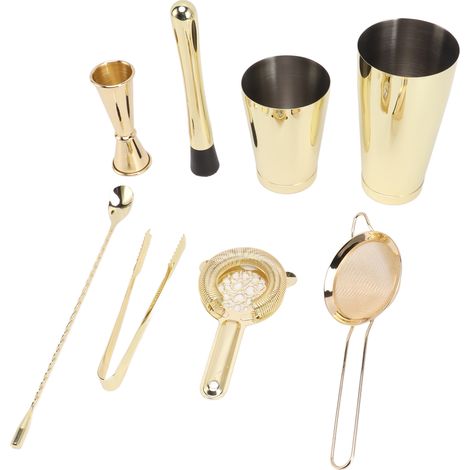 Barkeeper-Set aus Edelstahl mit guter Temperaturerhaltung, Boston Shaker Werkzeugset, Barset Typ B (1/5)