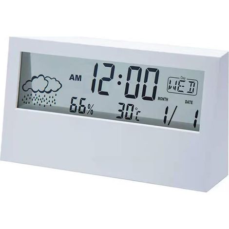 Réveil Numérique, Horloge Reveil Numerique Voyage ,Date, Calendrier, Reveil a Piles Température 12/24 Heures ,Fonction Snooze, Horloge Numérique pour Chambre à Coucher, Maison, Bureau, Voyage