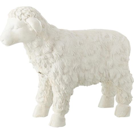 Statue Déco Extérieur "Mouton" 49cm Beige (1/3)