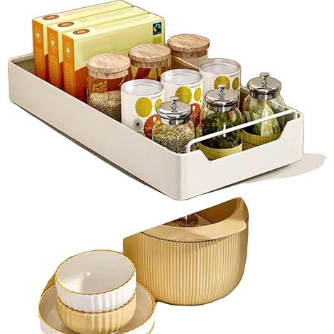 Cajón de cocina extraíble, acero al carbono, fácil instalación, BLANCO-b, 35 cm-a (1/2)
