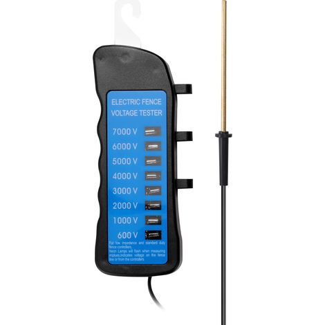 Testeur de clôture MLD-002 600V-7KV, voltmètre électrique pour maison, jardin, cheval, bétail, pas besoin de batterie avec 8 voyants lumineux (1/5)