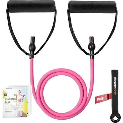 Bandes De Résistance Avec Poignées - Tube En Caoutchouc Naturel - Pour Rééducation Physique Et Renforcement Musculaire - 1 Pièce (1/3)