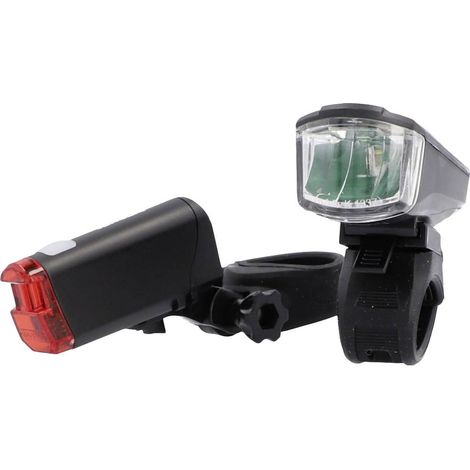 FISCHER FAHRRAD Kit illuminazione bicicletta LED (monocolore) a batteria Nero (1/5)