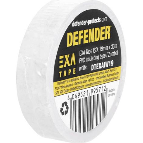 DEFENDER by Adam Hall EXA Tape DTEXAIW19 Nastro isolante Bianco (L x L) 33 m x 19 mm 1 pz.