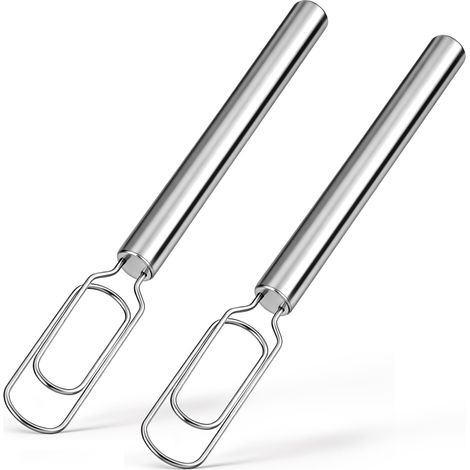 Lot de 2 fouets à pâte danois de 12 pouces — Spécialement conçus pour la préparation de levains — Atteignent le fond des récipients — Adaptés pour la cuisine, le mélange et le lave-vaisselle