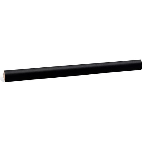 KGM Viertelstab schwarz foliert Fichte RAL9005 14 x 14 mm 2,4 m