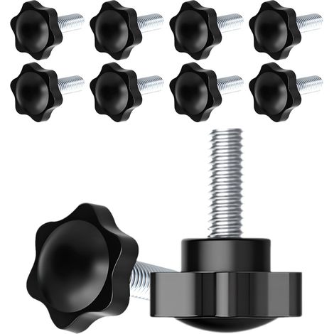 10 Pièces Écrou à Poignée, étoile Vis M6 x 20mm (1/5)