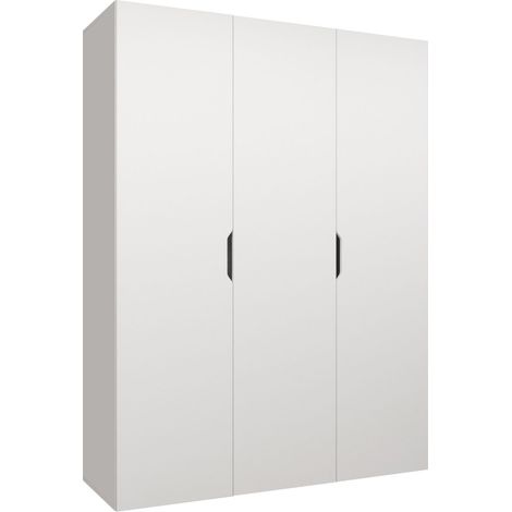 Armario Hartford 511, Blanco, 202x150x50cm, Puertas de armario: Con bisagras, Número de estantes: 0